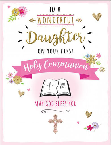 Picture of WONDERFUL DAUGHTER COMMUNION CARD